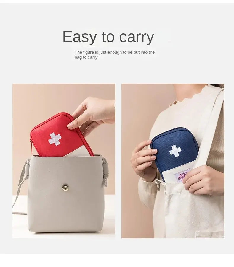 3 Pcs/set Portable Medical Storage Bag Camping Emergency First Aid Kit Organizer Home Outdoor Travel Pill Case