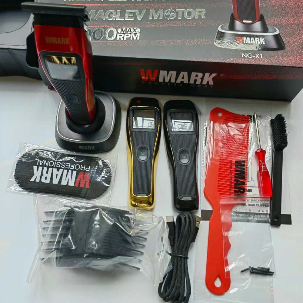 2024 New Electric Hair Trimmer WMARK NG-X1 MAGLEV HIGH SPEED HAIR CLIPPER Trimmer, DLC Powder Metallurgy T-style Blade