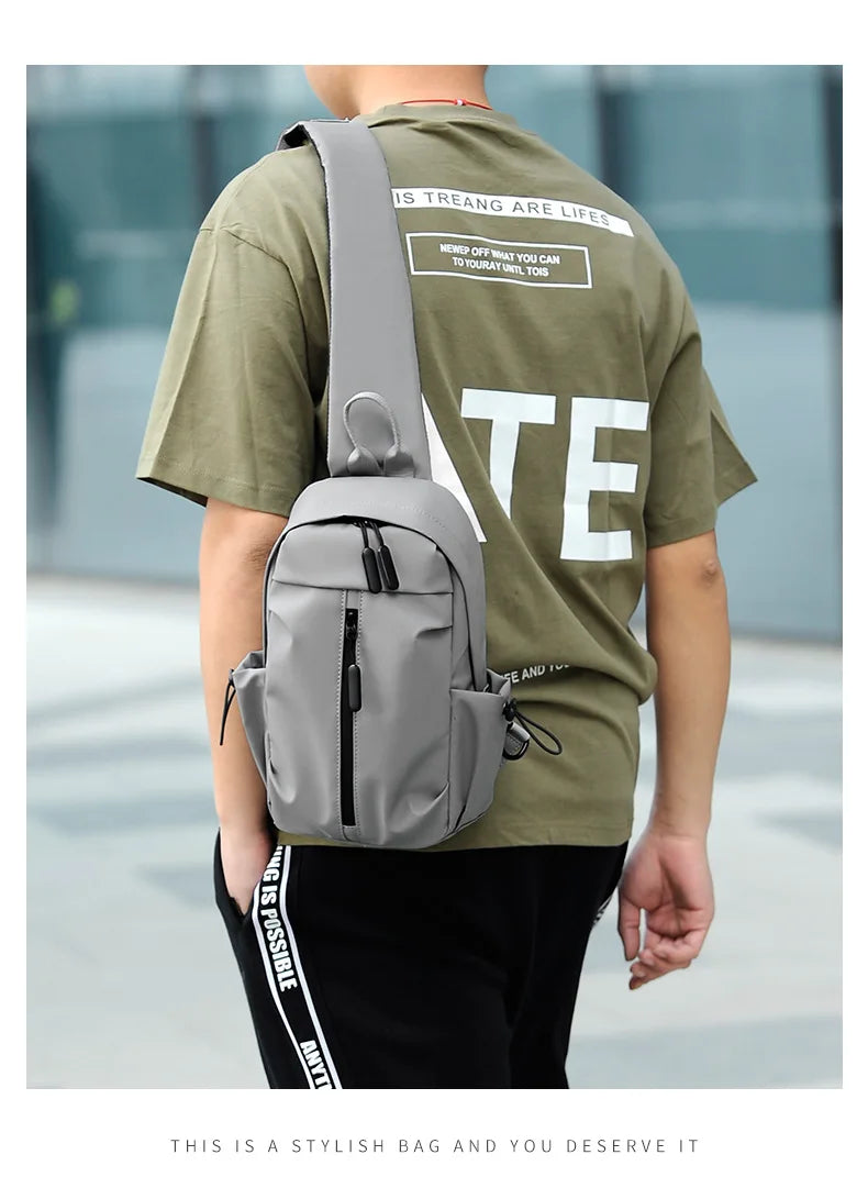 2023 New Multifunctional Chest Bag Men Chest Bag Outdoor Casual Fashion One Shoulder Crossbody Bag