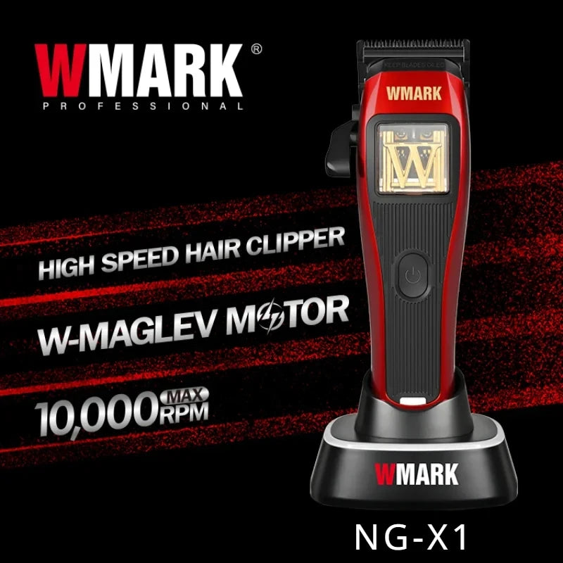 2024 New Electric Hair Trimmer WMARK NG-X1 MAGLEV HIGH SPEED HAIR CLIPPER Trimmer, DLC Powder Metallurgy T-style Blade