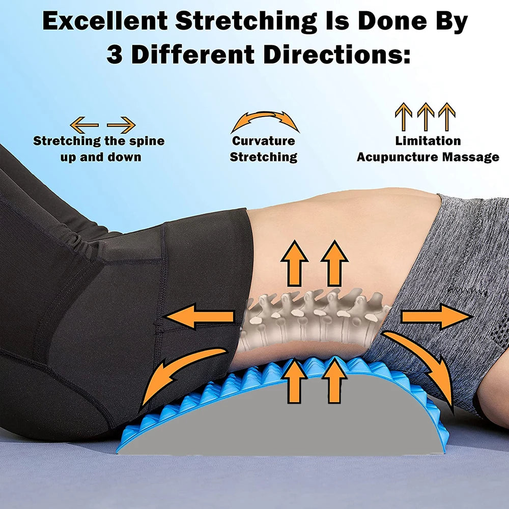 1Pcs Back and Neck Stretcher Refresh Sciatica Fatigue Relief Pillow Back Stretcher for Lower Back Fatigue Relief Device