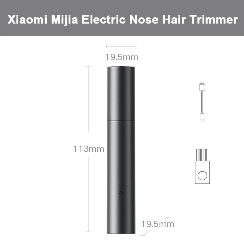 2024 New Xiaomi Mijia Electric Nose Hair Trimmer Nose Hair Portable Rechargeable Nose Hair Trimmer Mini Trimmer Nostril Cleaner