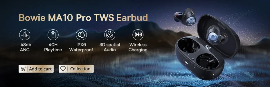 Baseus Bowie EZ10 TWS Earphone Bluetooth 5.3 Wireless Headphone Fast Charge Mini in Ear Earbuds Sports Headset 0.06s Low Latency