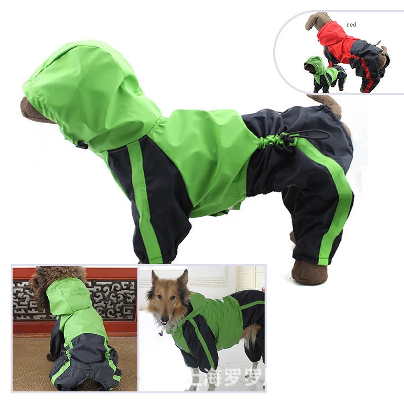 Big Dog Hooded Raincoat Puppy Raincoat Medium Large Dog Jacket Bull Terrier Staffordshire/Greyhound