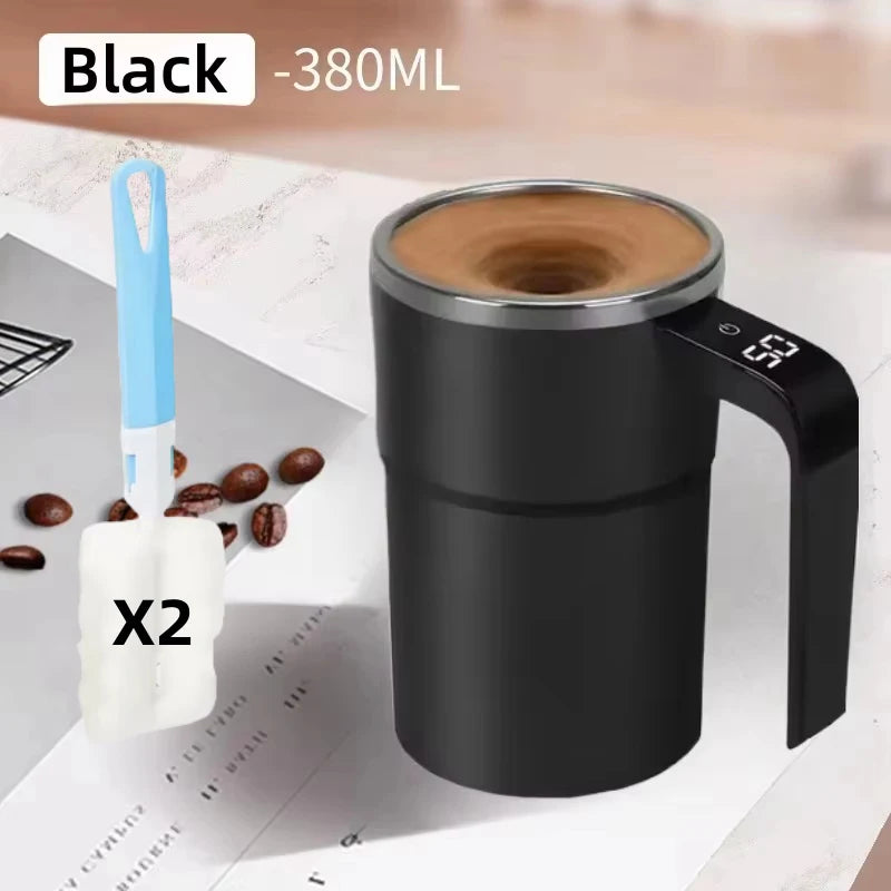 380ML Mini Electric Coffee Self Mixing Mug IP67 Waterproof Food Safe Coffee Mug USB Rechargeable Automatic Magnetic Cup For Tea