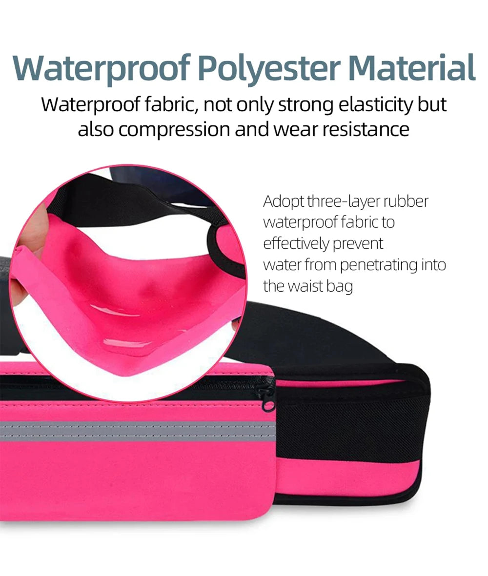 1Pcs Outdoor Sports Waist Bag Waterproof Pack Close Fitting Invisible Belt Fitness Anti Theft Mobile Phone Waist Bag Bottle