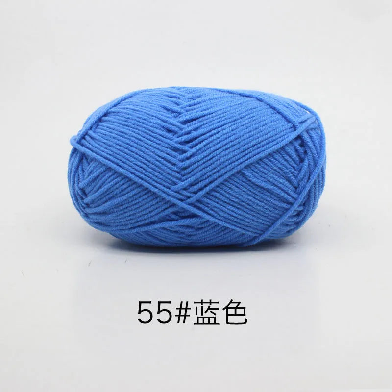 40-50g/Set 4ply Milk Cotton Knitting Yarn Needlework Dyed Lanas For Crochet Craft Sweater Hat Dolls At Low Price