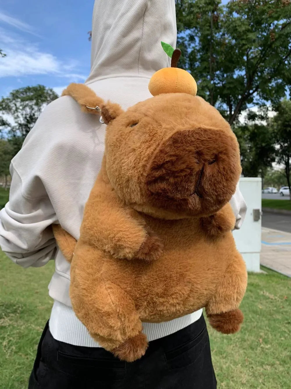 Capybara Plush Backpack Kawaii Fashion Plushie Doll Fur Bag Children's Bag Shoulder Bag Mini Knapsack Bags Gifts For Girlfriend