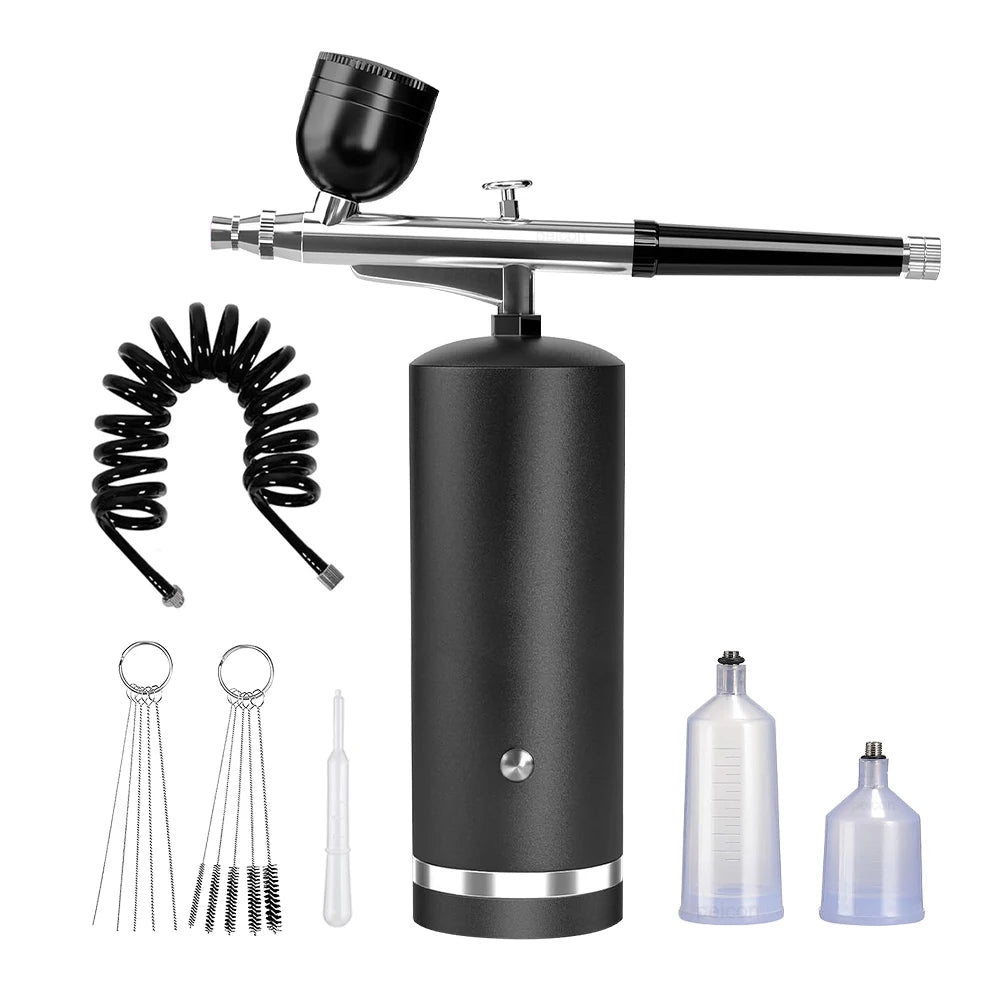 Airbrush Nail Portable Mini Air Brush With Compressor Kit for Nails Art Manicure Craft Pastry Cake Painting Nano Sprayer Gun