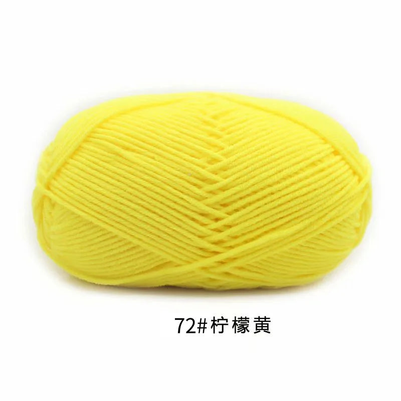 40-50g/Set 4ply Milk Cotton Knitting Yarn Needlework Dyed Lanas For Crochet Craft Sweater Hat Dolls At Low Price