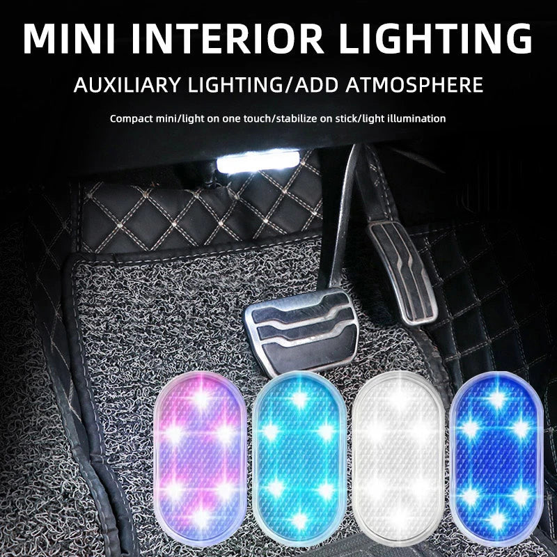 Car Interior Dome Light Finger Touch Sensor Mini LED Reading Lamp Car Roof Magnets USB Charging Atmosphere Lamp