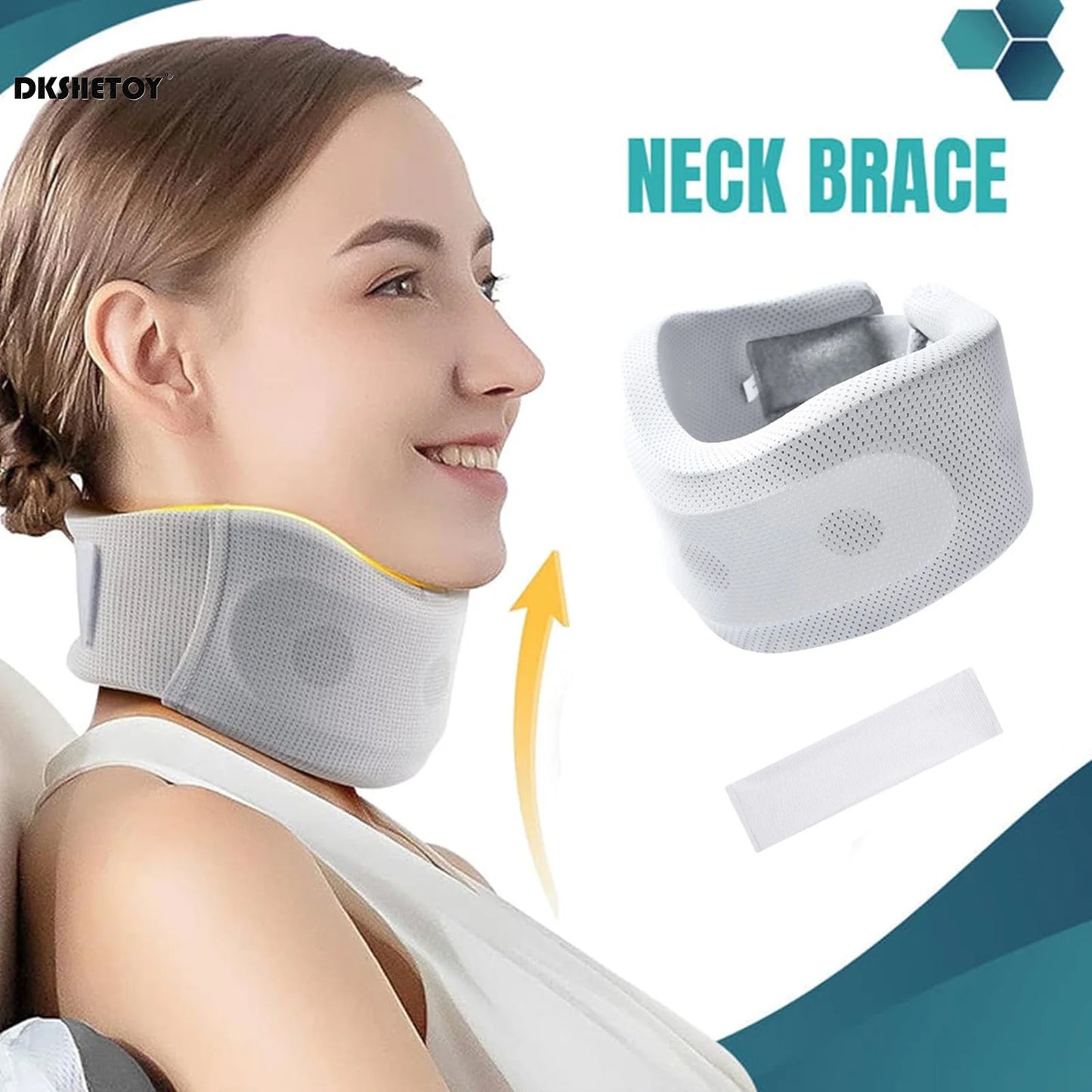 Adjustable Neck Support Cervical Pillow neck brace cervical traction Collar for  Airplane Travel Sleeping Support pad