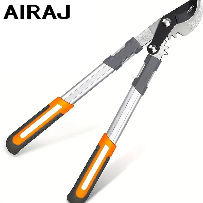 AIRAJ Bypass Pruning Shears 45 Cm, with Gear-Operated Cutting System, Cuts Branches, Thicker than 30 MM, SK-5 Steel Blade