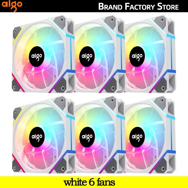 Aigo AM12PRO Rgb Fan Ventoinha PC 120mm Computer Case Fan Kit Water Cooler 4pin PWM CPU Cooling Fans 3pin5v argb 12cm Ventilador