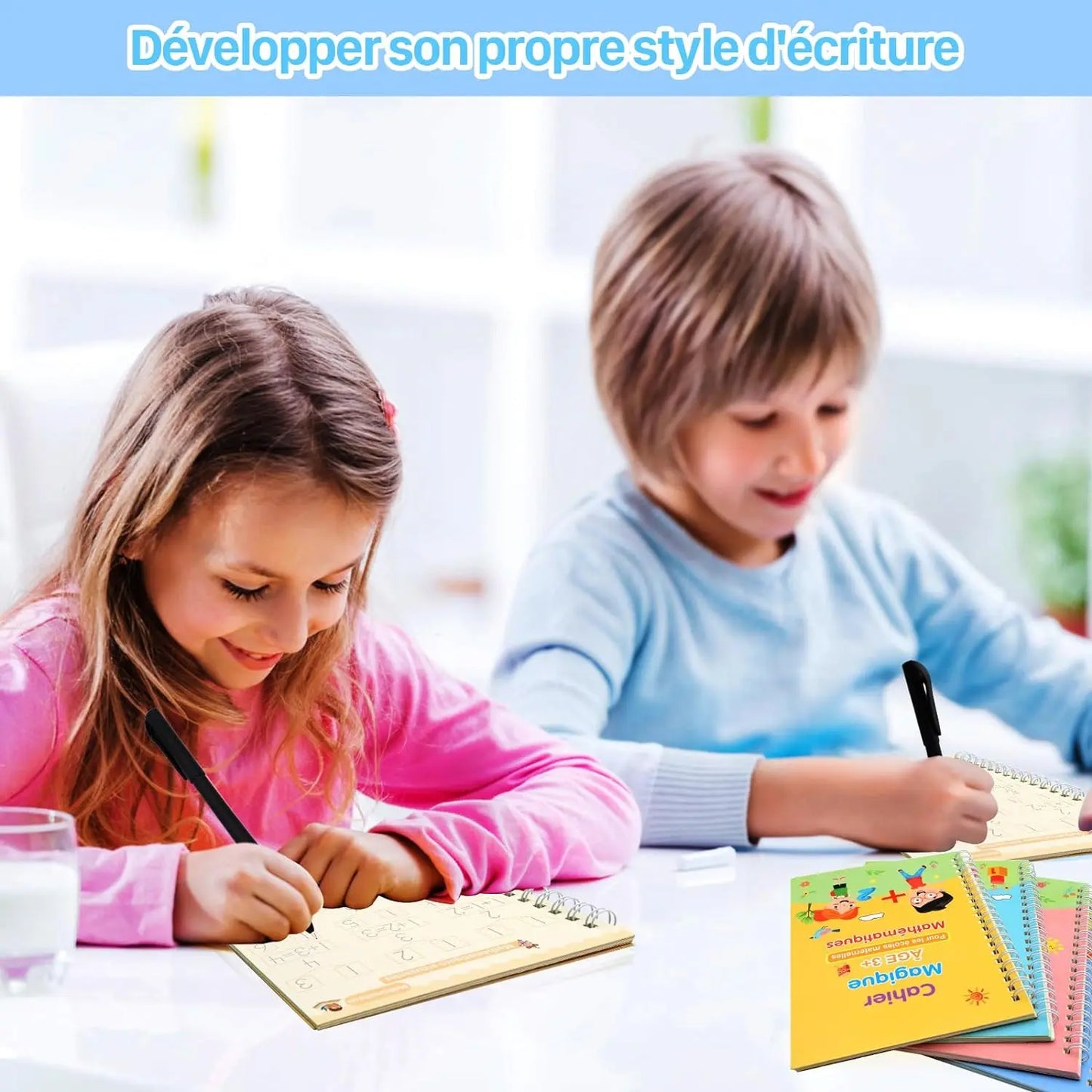 4 Books Magic Book Montessorii Educational Drawing Toys Montessori Education Kids Copy Exercise French Writing Notebook