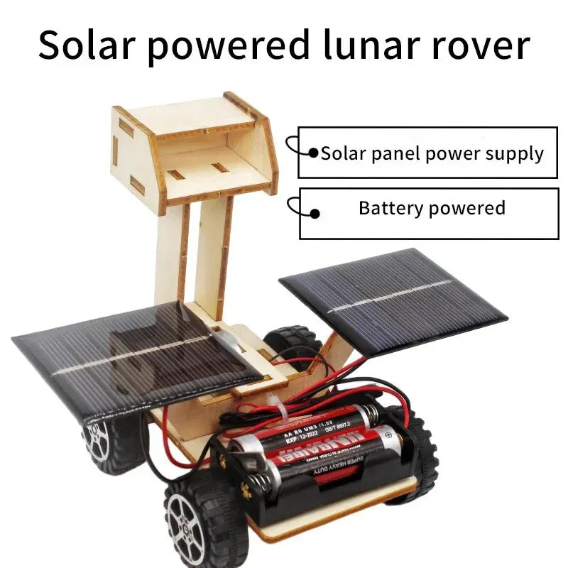 Children's DIY Handmade Small Production Moon Exploration Car Solar Toy Car Physical Model Science Experiment