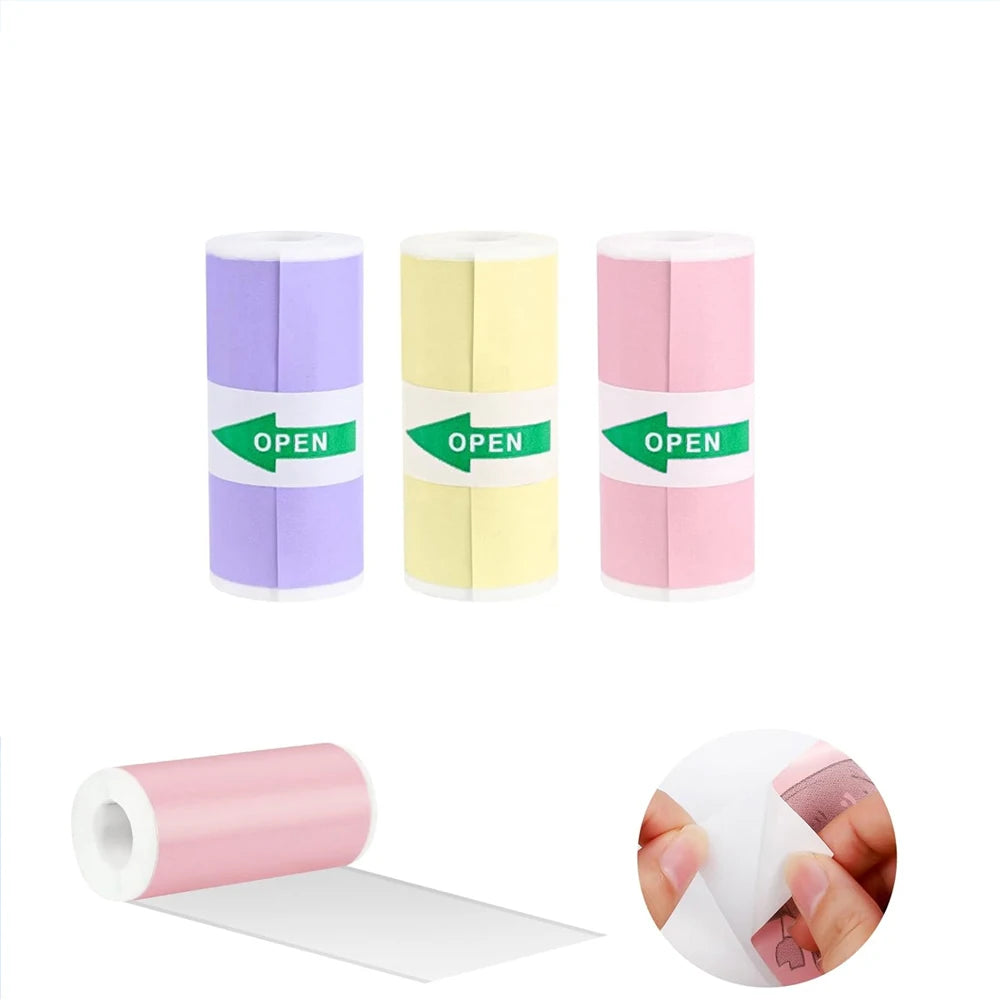 3 Rolls of Mini Printer Paper, Thermal Paper, Printable Stickers for Pocket Thermal Printers