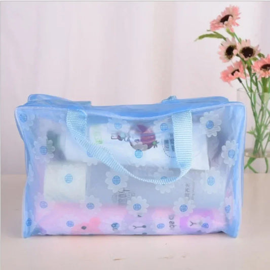 1PC New portable makeup bag Large capacity portable travel storage toiletry bag Waterproof transparent cosmetics storage bag