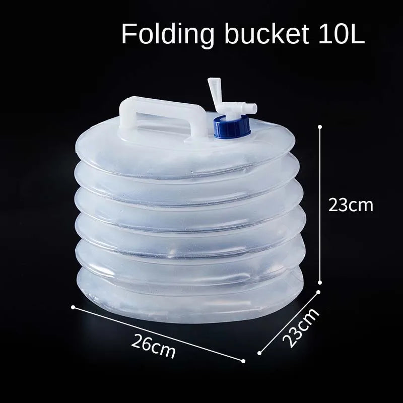 1 Outdoor Folding Bucket Car Kettle Car Shrink Portable Water Storage Tank Water Bag With Faucet Household Water Storage Bucket