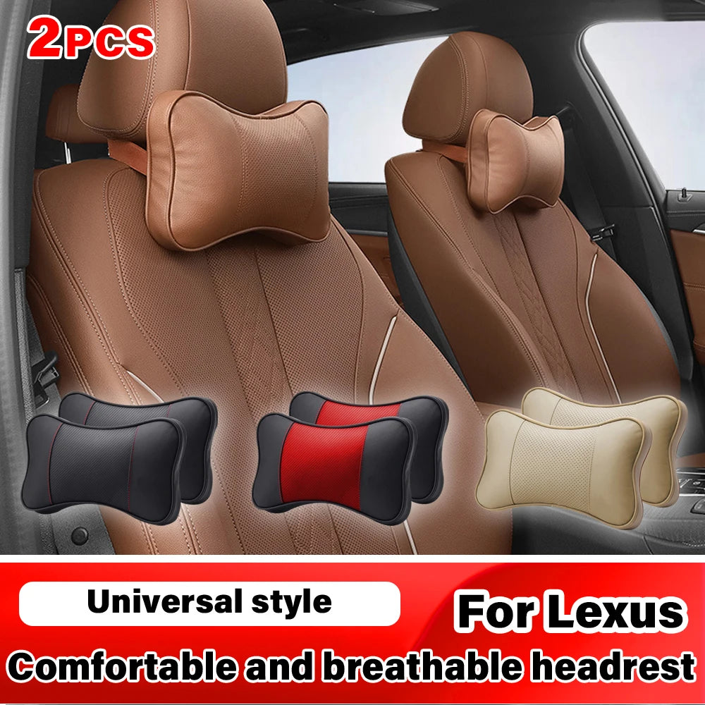 Car Headrest Neck Pillow Auto Neck Cushion Memory Foam Breathable Head Support For Lexus IS250 IS300 RX330 RX350 GS300 LX570 ES