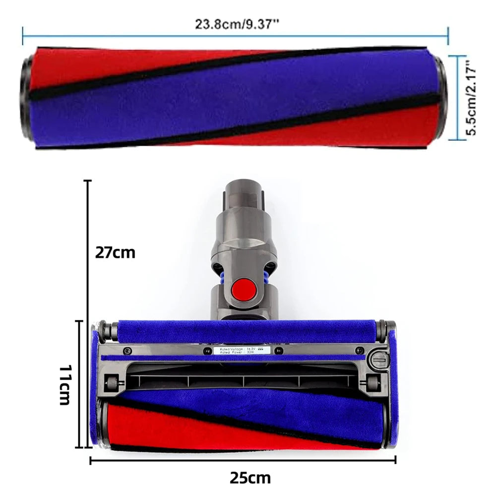 Brush Head For Dyson V7 V8 V10 V11 V15 Handheld Vacuum Cleaner Motorized Floor Brush Head Replaceable Accessories Spare Parts