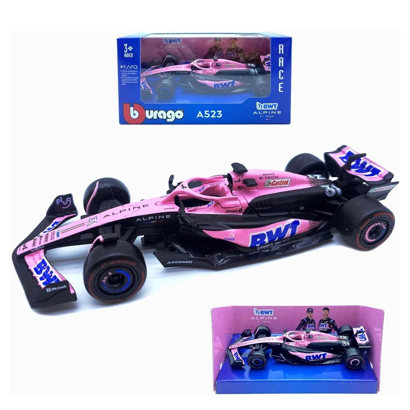 Bburago 1:43 Aston Martin AMR23 Mercedes W14 Red Bull RB19 Miami GP Ferrari SF23 Alpine A523 F1 Model Formula Car Static Racing