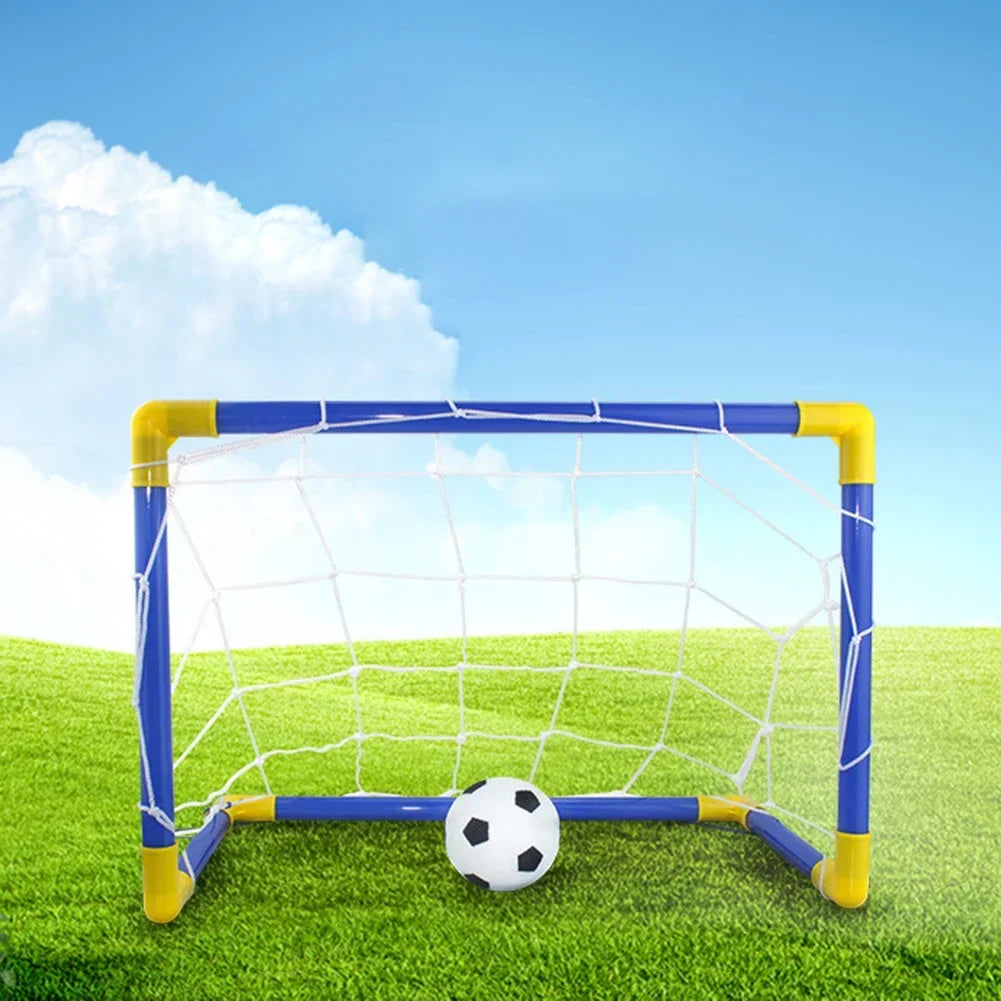 1PC Indoor Mini Folding Soccer Goal Net Plastic Football Post Frame Set Inflatable Kids Sport Toys For Indoor Outdoor Team Games