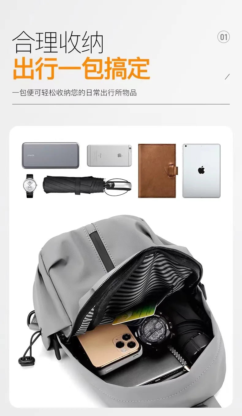 2023 New Multifunctional Chest Bag Men Chest Bag Outdoor Casual Fashion One Shoulder Crossbody Bag