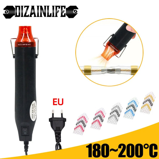 1Pcs 220V Hot Air Gun DIY Soldering Temperature Blower Gun Electric Power Hot Dryer Mini Heat Gun For Crafts Shrink Tubing Wrap