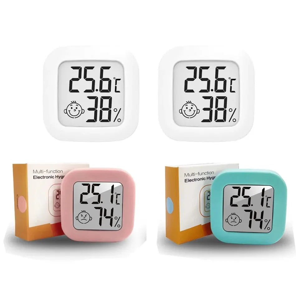 4pcs Digital Thermometer Hygrometer Indoor Mini Temperature LCD Electronic Monitor Hygrometer Outdoor Room Baby