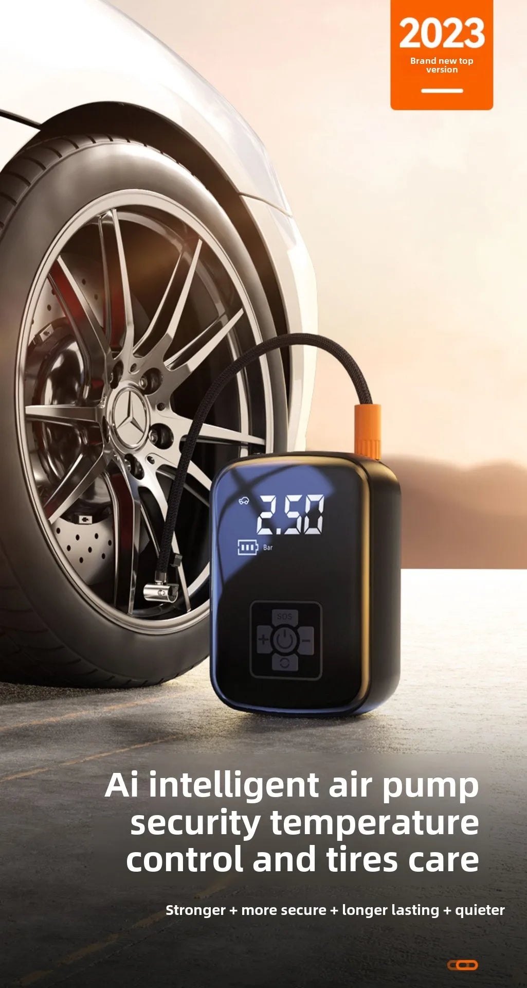 Car Mounted Wireless Inflation Pump, Portable Air Pump, Electric Small Car, Tire Inflator for Inflation