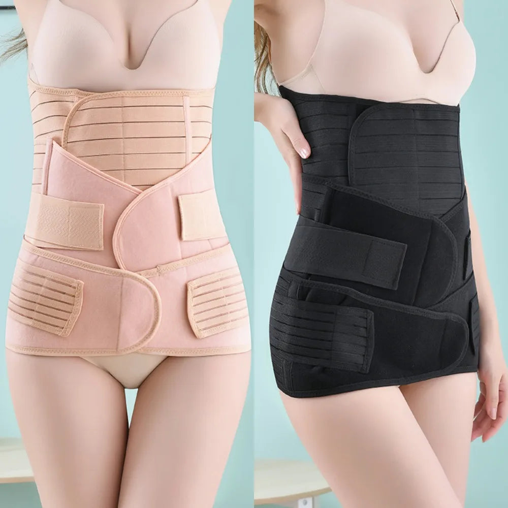 3pcs Breathable Postpartum Belly Belt Corset Postpartum Pelvis Belt Wrap Shapewear Sacroiliac Pelvic Restraint Band