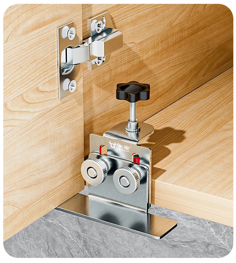 Cabinet Door Installation Tool Stainless Steel Cabinet Frame Fixture Household Portable Cabinet Door Mounting Jig Bracket