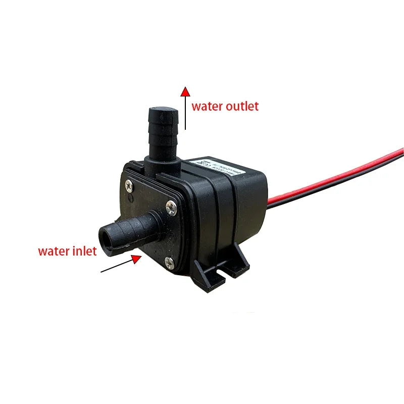 4.8W 5.8W 240L/H Silent Fish Tank Pump DC 12V 24V Solar Brushless Motor Pool Circulating Submersible Pump Water Pump