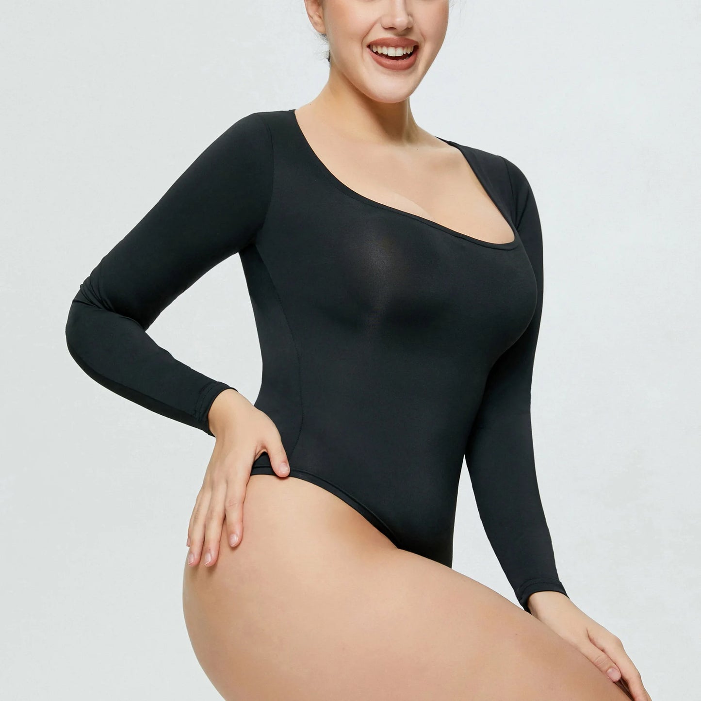 2025 Spring Female Underwear One-Piece Bodysuit Long Sleeve Seamless Waist Trainer Body Shaper Sheath Flat Belly Shapewear Woman