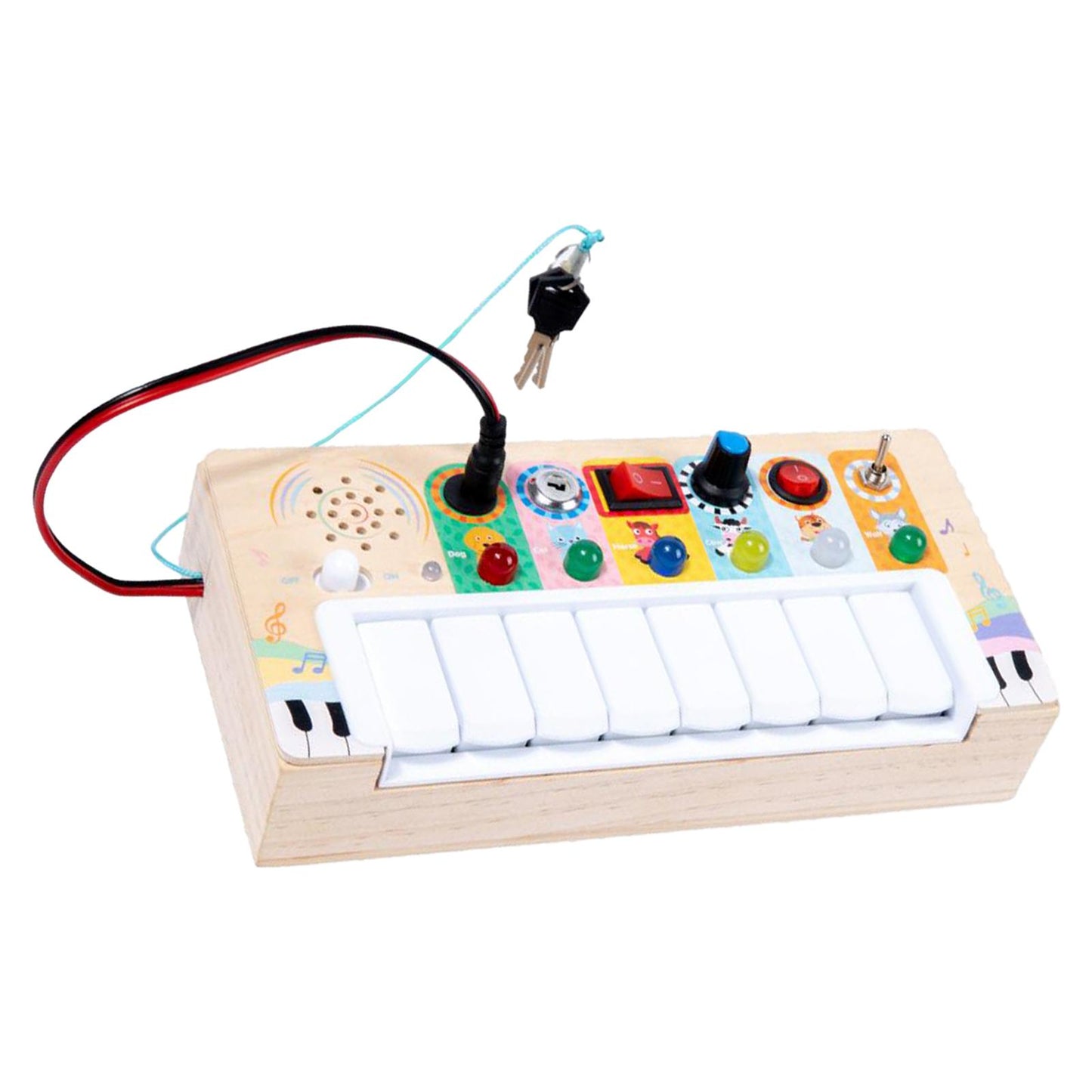 Busy Board DIY Accessories Switch Piano Toddlers Learning Cognitive for 1-2 Years Old Kids Children Girls Boys Indoor Play Game