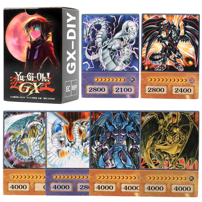 66-148PCS Yugioh Cards with Tin Box Yu Gi Oh Card English Holographic Golden Letter Duel Links Game Card Blue Eyes Exodia