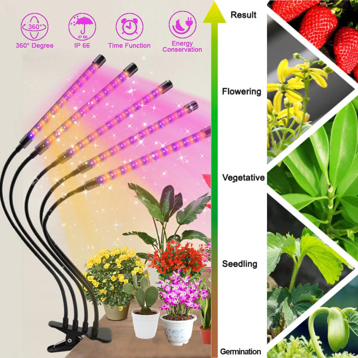 30-150 LED USB Grow Light Phytolamp for Plants with Control Full Spectrum Fitolamp Lights Home Flower Seedling Clip Phyto Lamp