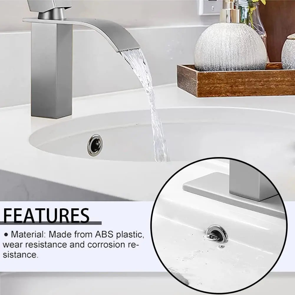 4Pcs Kitchen Bathroom Basin Circular Overflow Drain Cover Decoration Bathtub Sink Hole Overflow Hollow Washbasin Overflow