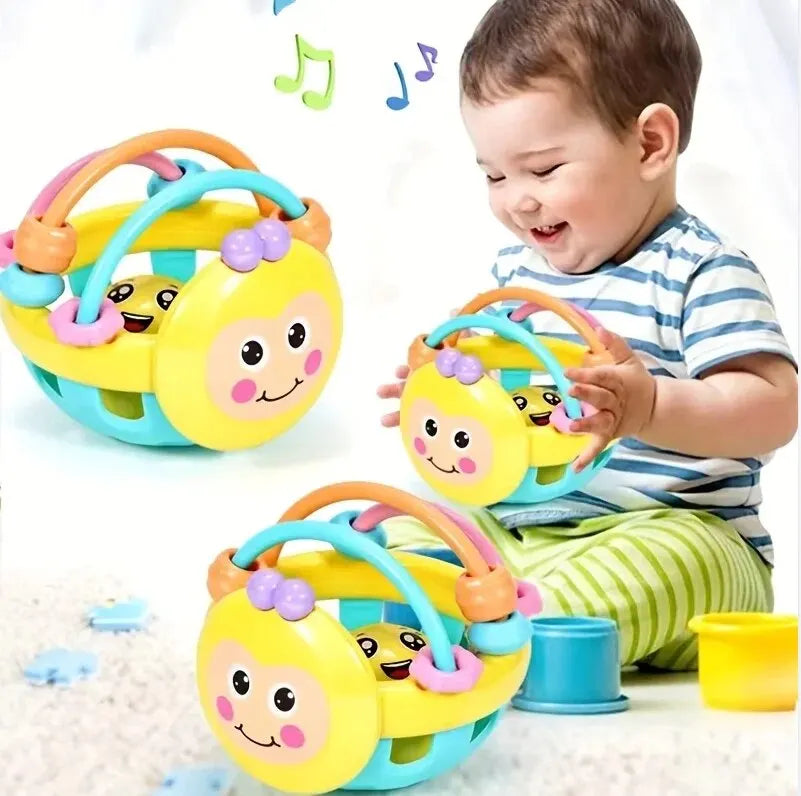 1 Pc 10cm Baby Toy Catch Ball Bendy Baby Walker Rattles Develop Intelligence Ball 0-12 Months Plastic Bell Rattle Doll