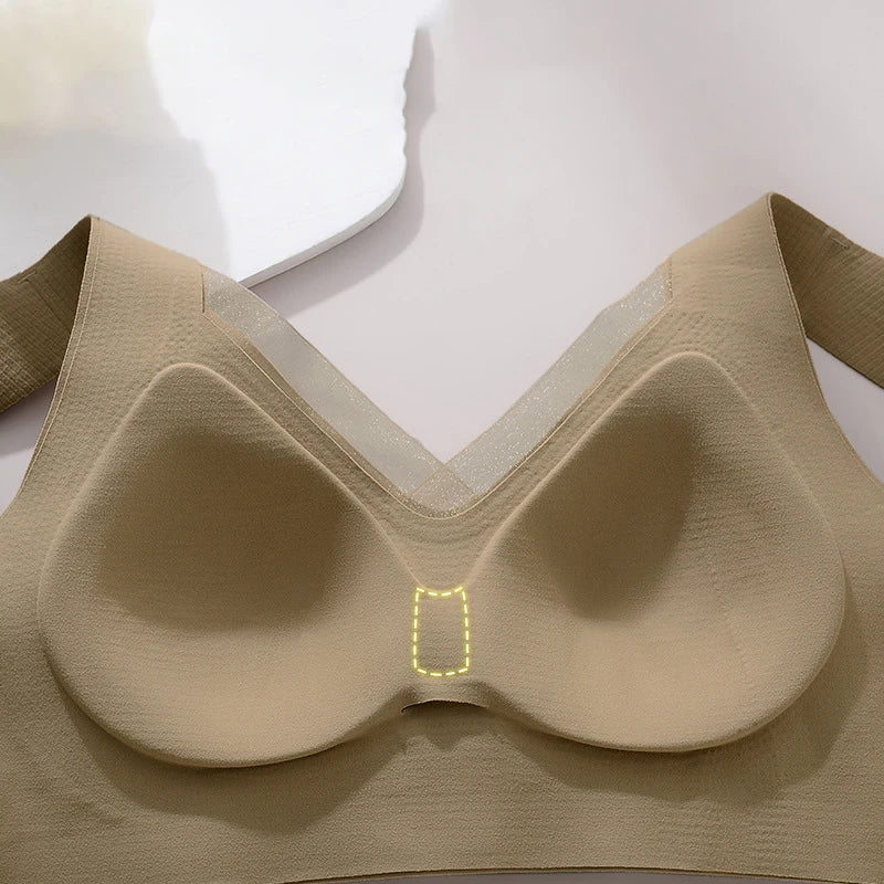 3pcs Women's Bra Breathable Gather Together No Trace Bra No Steel Ring Comfortable Large Size Underwear Vest Sport Bralette