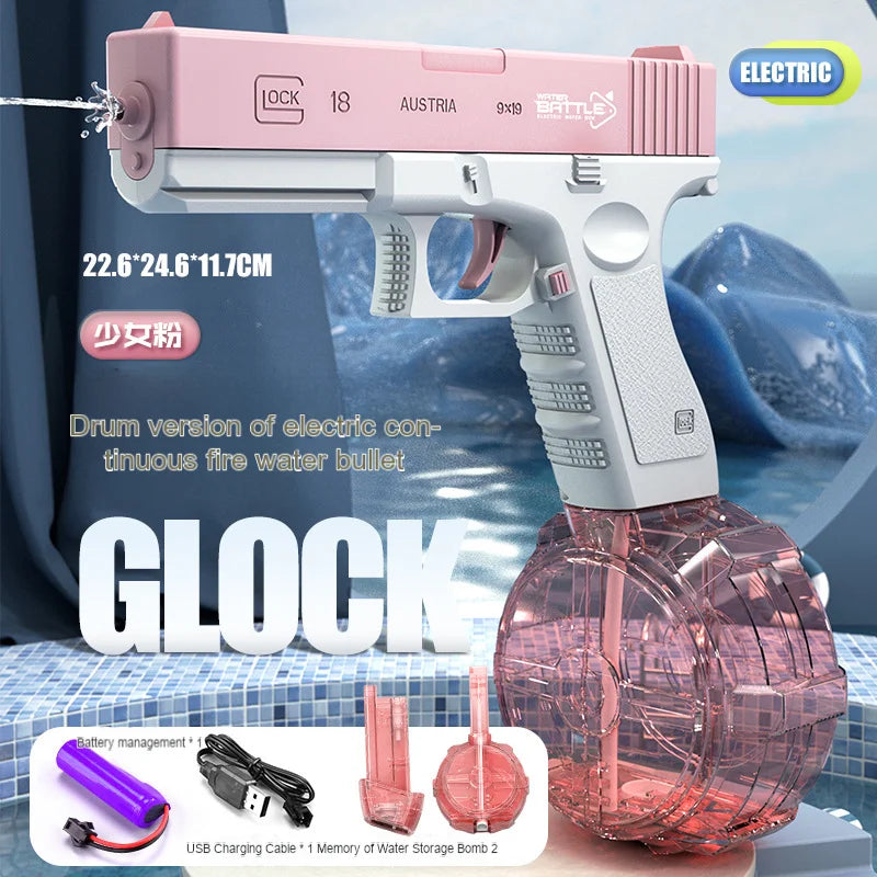 2024 New Summer Hot M416 Water Gun Electric Pistol Shooting Toy Full Automatic Outdoor Beach Toy For Kids Pistola De Agua Gift