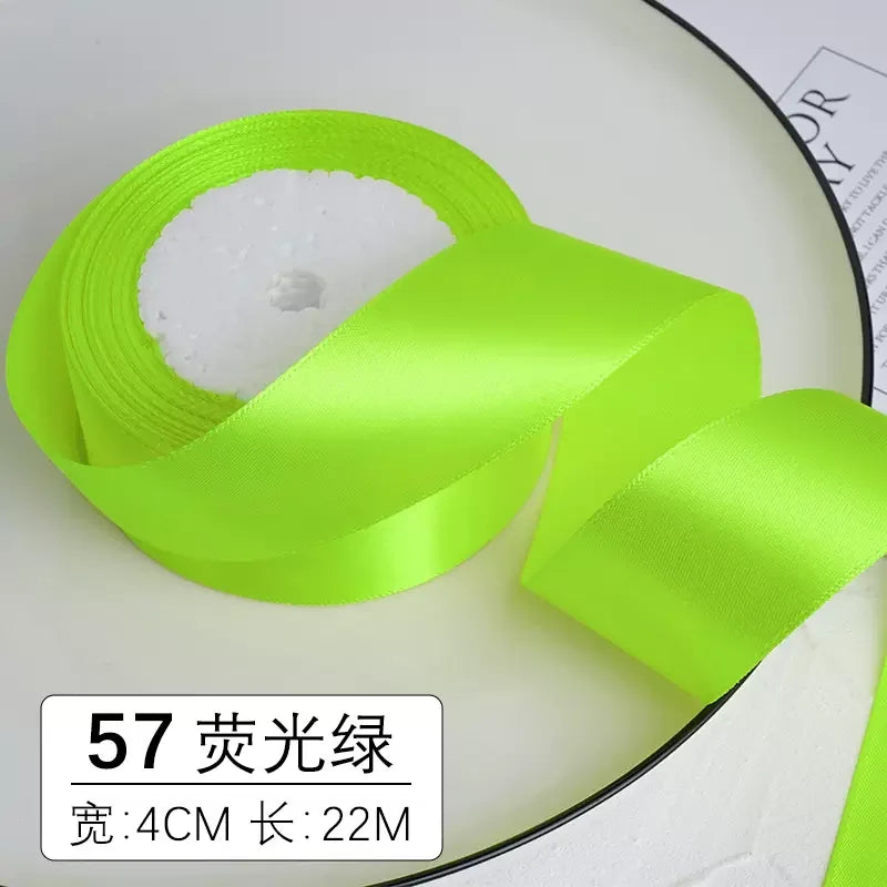 25yards/roll 4cm Satin Ribbon for Gift Wrapping Bows Making Floral Bouquets DIY Wreaths Sewing Projects Wedding Party Decor