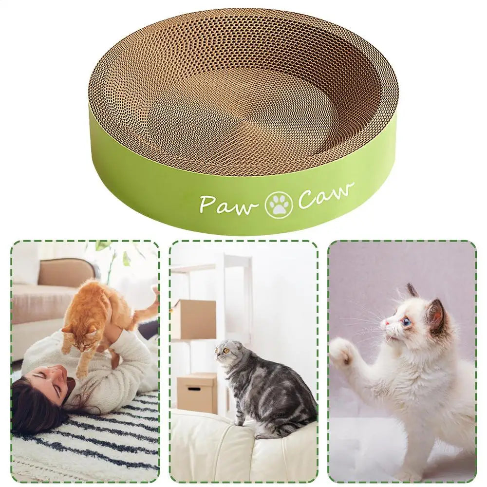 Cat Claw Board Corrugated Claw Scratch Pad Round Scratching Board Rest Recycled Lounge Bed Long-Lasting Pet Supplies For Cats &