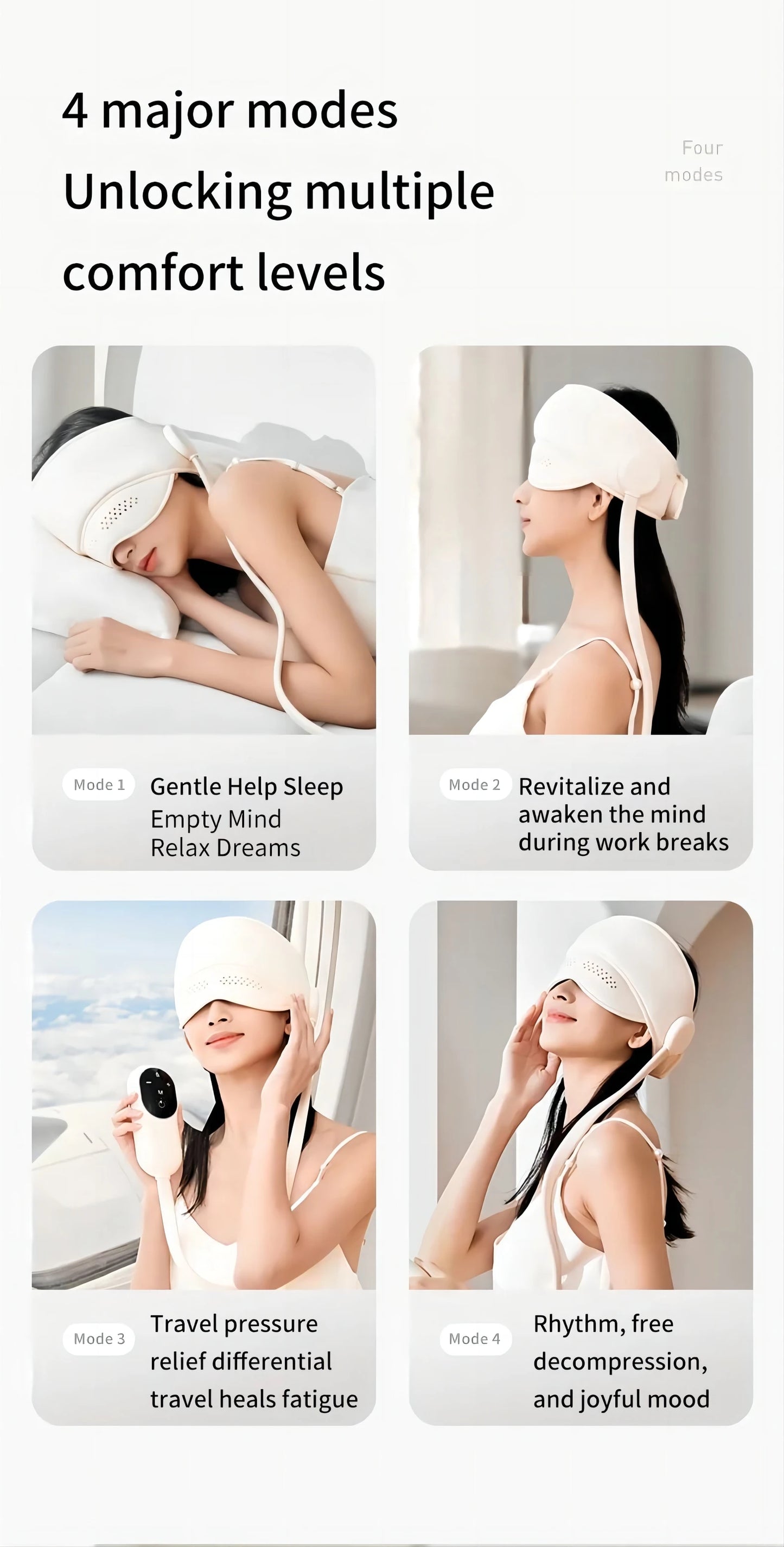 Air Pressure Head Eye Massager Electric 6 Zones Airbag Migraine Relief Cap Massager for Relax Improve Sleep Stress Relief