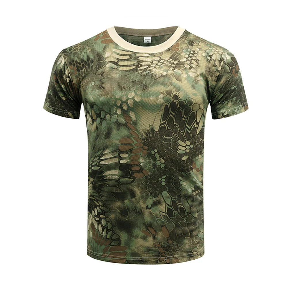 3D Camouflage T-Shirt Men Clothes Outdoor Fashion Casual O Neck Short Sleeve Summer Street Oversized Men Outdoor Sport T Shirts