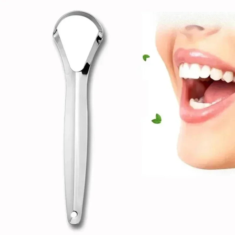 Clean Tongue Scraper Tongue Remover Halitosis Tongue Coating Oral Care Tongue Scraping Brush Stainless Steel Oral Cleaner Tools