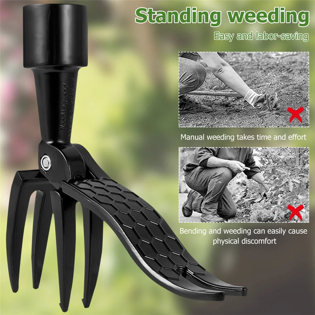 1PCS Weeding Head Replacement Claw Foot Pedal Weed Puller Stand Up Gardening Digging Weeder Alone Root Remover And Alone Handle