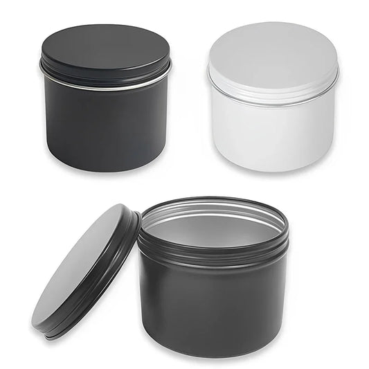 10/20/30Pcs 100/120ml Round Aluminum Tin Cans Black White Empty Candle Jars Portable Cosmetic Cream Storage Container For Travel