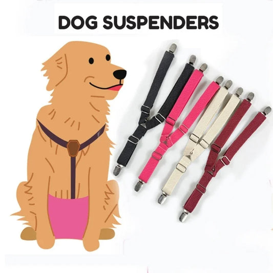 Adjustable Dog Diaper Suspenders for Pet Sanitary Pantie Comfortable Non-Slip Puppy Nappy Suspender Belly Bands Dog Accessories